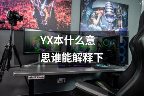 YX本什么意思谁能解释下-第1张-游戏信息-龙启网