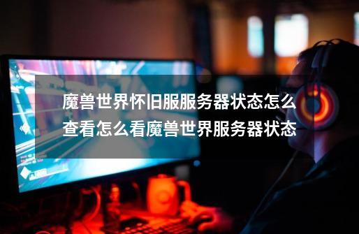 魔兽世界怀旧服服务器状态怎么查看怎么看魔兽世界服务器状态-第1张-游戏信息-龙启网
