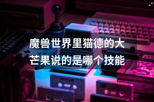魔兽世界里猫德的大芒果说的是哪个技能-第1张-游戏信息-龙启网