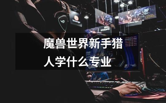 魔兽世界新手猎人学什么专业-第1张-游戏信息-龙启网