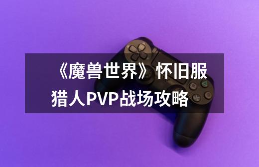 《魔兽世界》怀旧服猎人PVP战场攻略-第1张-游戏信息-龙启网