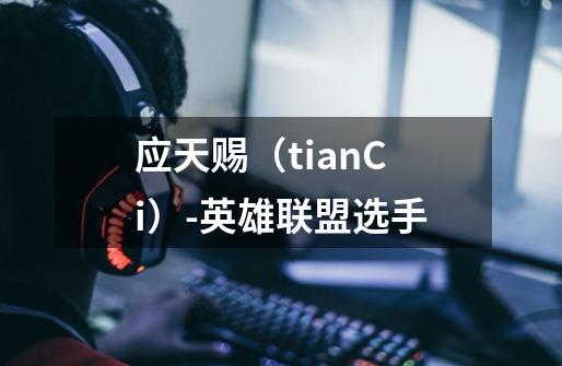 应天赐(tianCi)-英雄联盟选手-第1张-游戏信息-龙启网