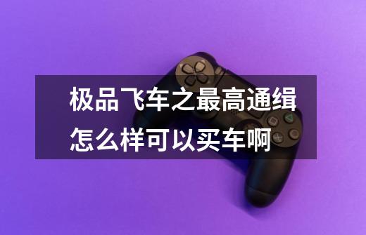 极品飞车之最高通缉怎么样可以买车啊-第1张-游戏信息-龙启网