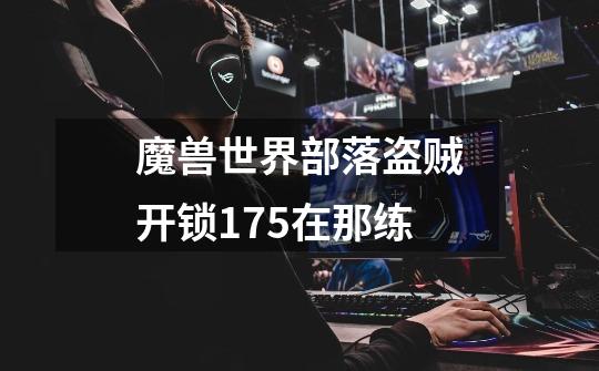 魔兽世界部落盗贼开锁175在那练-第1张-游戏信息-龙启网