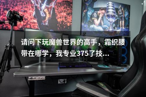 请问下玩魔兽世界的高手，霜织腰带在哪学，我专业375了技能师哪里现在没见也没法学，为升技能如何做-第1张-游戏信息-龙启网