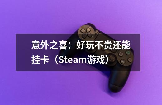 意外之喜:好玩不贵还能挂卡(Steam游戏)-第1张-游戏信息-龙启网