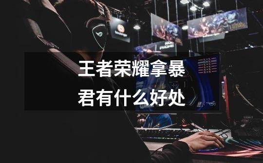 王者荣耀拿暴君有什么好处-第1张-游戏信息-龙启网
