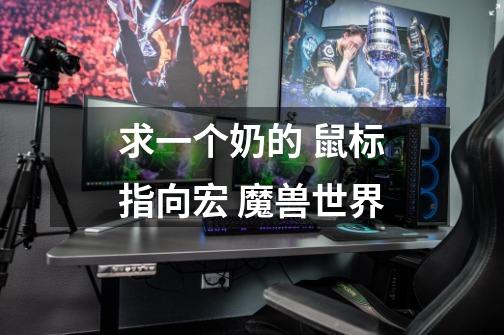 求一个奶的 鼠标指向宏 魔兽世界-第1张-游戏信息-龙启网