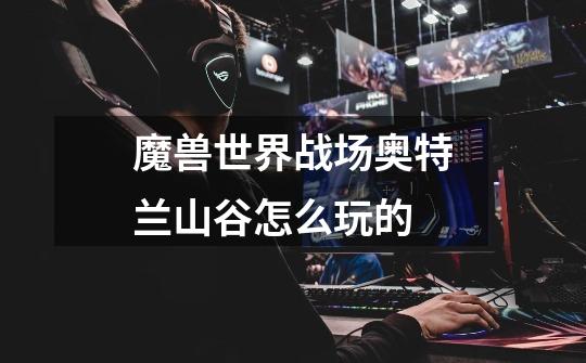 魔兽世界战场奥特兰山谷怎么玩的-第1张-游戏信息-龙启网