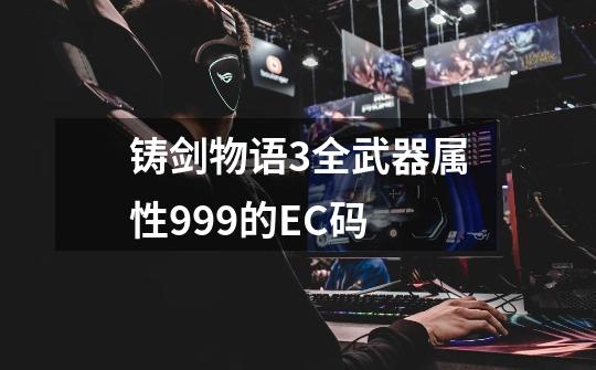 铸剑物语3全武器属性999的EC码-第1张-游戏信息-龙启网