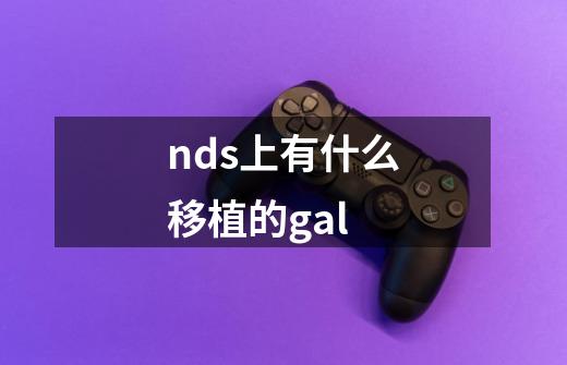 nds上有什么移植的gal-第1张-游戏信息-龙启网