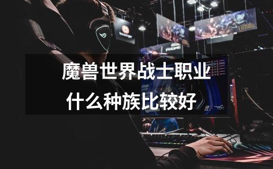 魔兽世界战士职业 什么种族比较好-第1张-游戏信息-龙启网