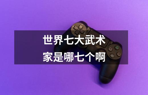 世界七大武术家是哪七个啊-第1张-游戏信息-龙启网