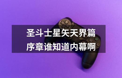 圣斗士星矢天界篇序章谁知道内幕啊-第1张-游戏信息-龙启网