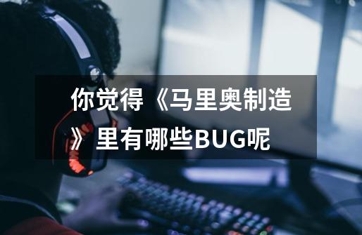 你觉得《马里奥制造》里有哪些BUG呢-第1张-游戏信息-龙启网