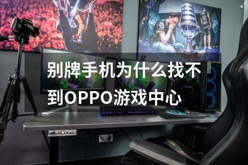 别牌手机为什么找不到OPPO游戏中心-第1张-游戏信息-龙启网