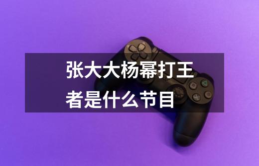 张大大杨幂打王者是什么节目-第1张-游戏信息-龙启网