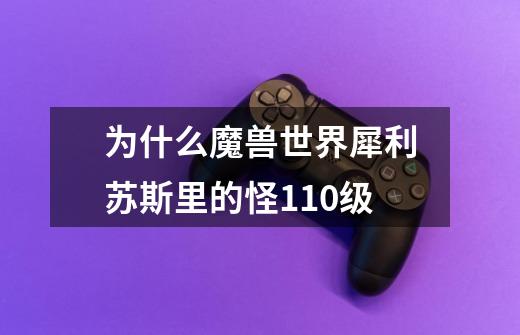 为什么魔兽世界犀利苏斯里的怪110级-第1张-游戏信息-龙启网