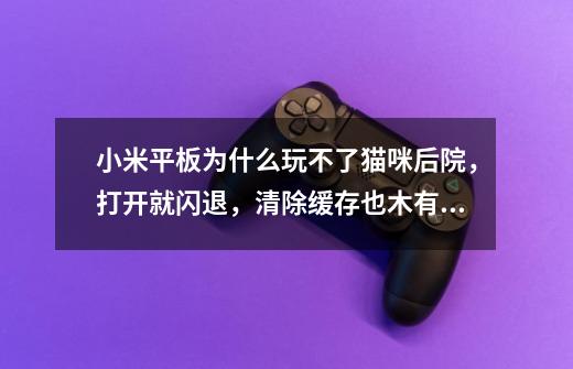小米平板为什么玩不了猫咪后院,打开就闪退,清除缓存也木有用。。-第1张-游戏信息-龙启网