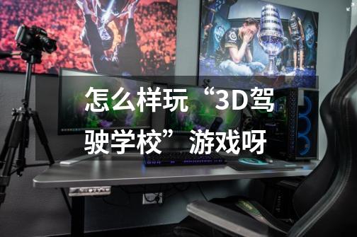 怎么样玩“3D驾驶学校”游戏呀-第1张-游戏信息-龙启网