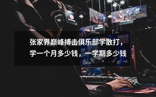 张家界巅峰搏击俱乐部学散打,学一个月多少钱,一学期多少钱-第1张-游戏信息-龙启网
