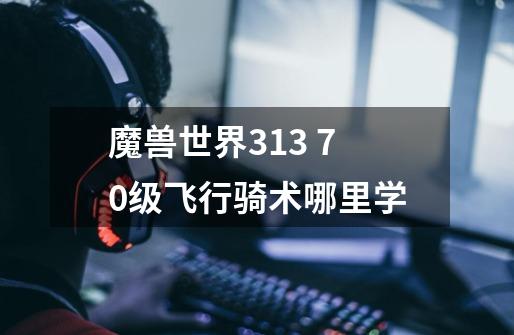 魔兽世界3.13 70级飞行骑术哪里学-第1张-游戏信息-龙启网