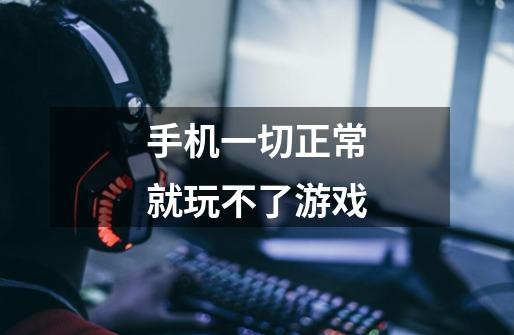 手机一切正常就玩不了游戏-第1张-游戏信息-龙启网