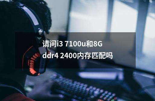 请问i3 7100u和8G ddr4 2400内存匹配吗-第1张-游戏信息-龙启网