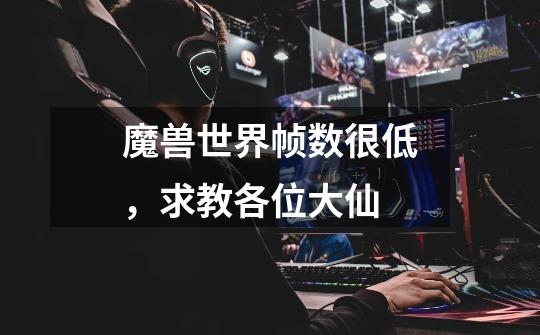 魔兽世界帧数很低，求教各位大仙-第1张-游戏信息-龙启网