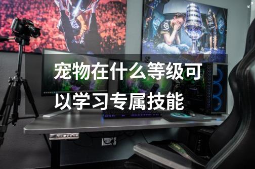 宠物在什么等级可以学习专属技能-第1张-游戏信息-龙启网