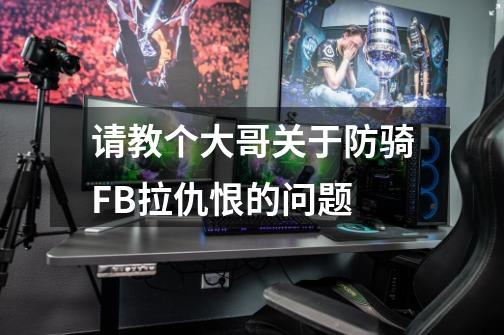 请教个大哥关于防骑FB拉仇恨的问题-第1张-游戏信息-龙启网