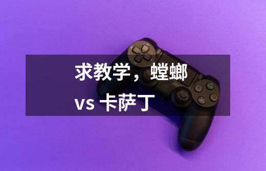 求教学,螳螂 vs 卡萨丁-第1张-游戏信息-龙启网