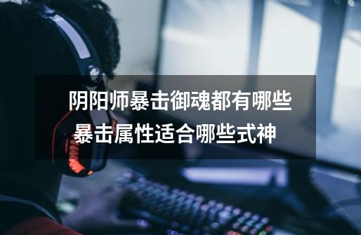 阴阳师暴击御魂都有哪些 暴击属性适合哪些式神-第1张-游戏信息-龙启网