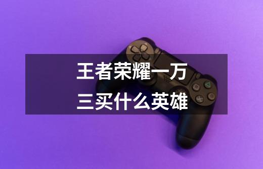 王者荣耀一万三买什么英雄-第1张-游戏信息-龙启网