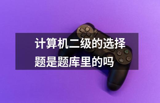 计算机二级的选择题是题库里的吗-第1张-游戏信息-龙启网