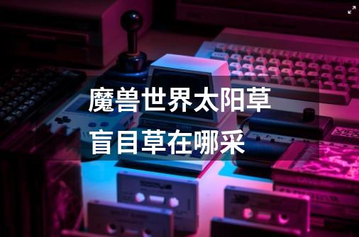 魔兽世界太阳草盲目草在哪采-第1张-游戏信息-龙启网