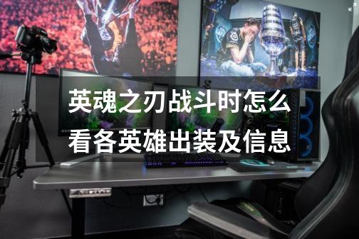 英魂之刃战斗时怎么看各英雄出装及信息-第1张-游戏信息-龙启网