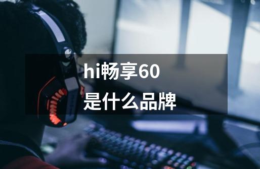 hi畅享60是什么品牌-第1张-游戏信息-龙启网