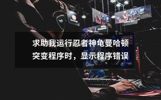 求助我运行忍者神龟曼哈顿突变程序时，显示程序错误-第1张-游戏信息-龙启网