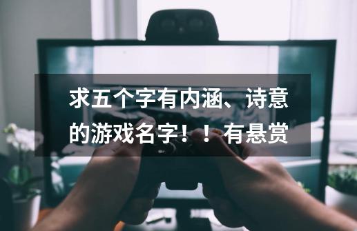 求五个字有内涵、诗意的游戏名字..！！有悬赏-第1张-游戏信息-龙启网