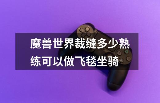 魔兽世界裁缝多少熟练可以做飞毯坐骑-第1张-游戏信息-龙启网