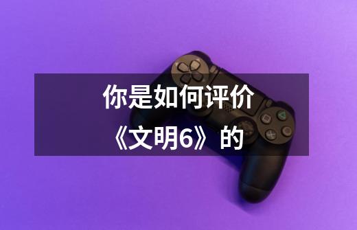 你是如何评价《文明6》的-第1张-游戏信息-龙启网