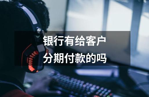 银行有给客户分期付款的吗-第1张-游戏信息-龙启网