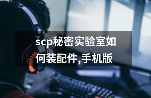 scp秘密实验室如何装配件,手机版-第1张-游戏信息-龙启网
