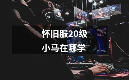 怀旧服20级小马在哪学-第1张-游戏信息-龙启网