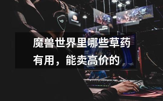 魔兽世界里哪些草药有用,能卖高价的-第1张-游戏信息-龙启网
