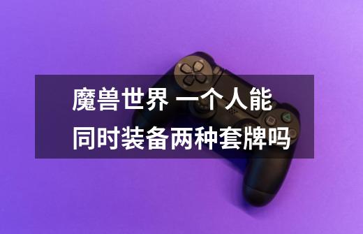 魔兽世界 一个人能同时装备两种套牌吗-第1张-游戏信息-龙启网