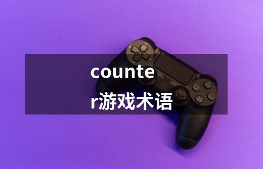 counter游戏术语-第1张-游戏信息-龙启网