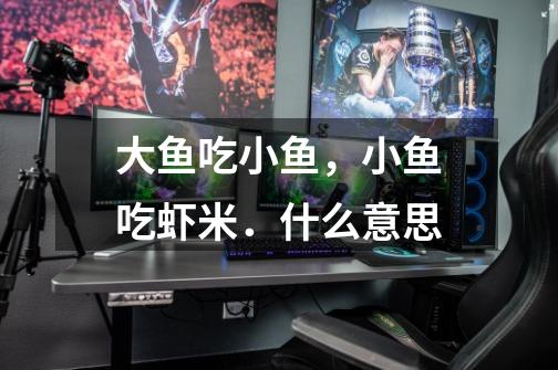 大鱼吃小鱼,小鱼吃虾米.什么意思-第1张-游戏信息-龙启网