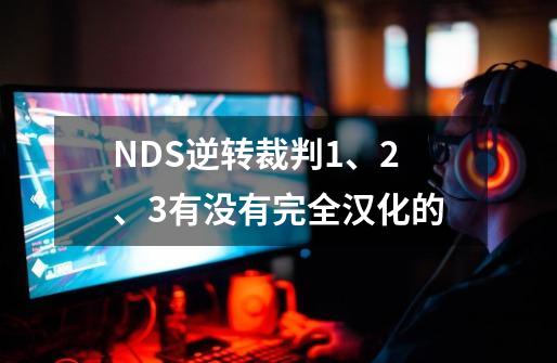 NDS逆转裁判1、2、3有没有完全汉化的-第1张-游戏信息-龙启网